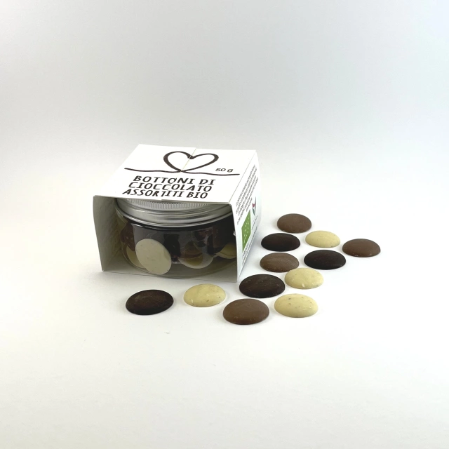 Bottoni di cioccolatini assortiti bio