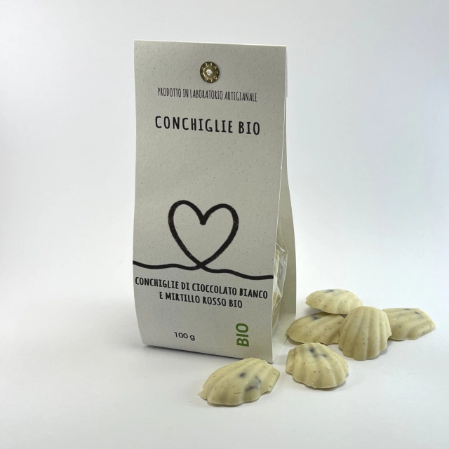 Conchiglie di cioccolato bianco BIO